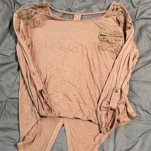 Pink lace top